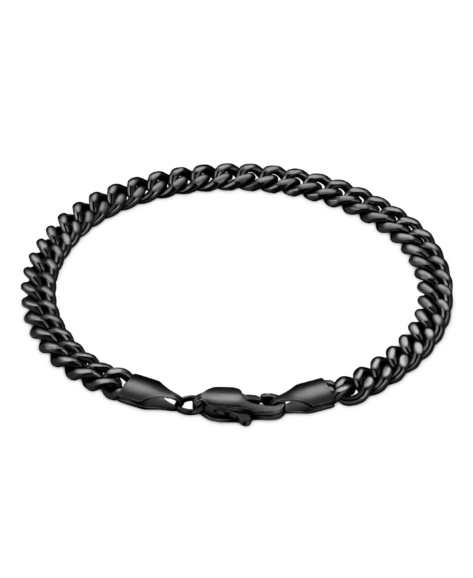 Мужской браслет Rhona Sutton Stainless Steel Black Plated Curb Chain