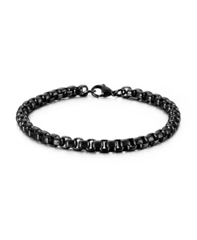 Мужской браслет Rhona Sutton Rolo Chain Black Plated Stainless Steel