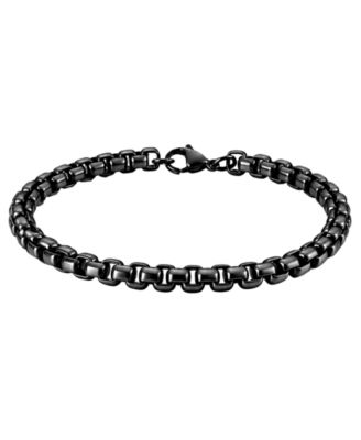 Мужской браслет Rhona Sutton Rolo Black-Plated Stainless Steel цепь