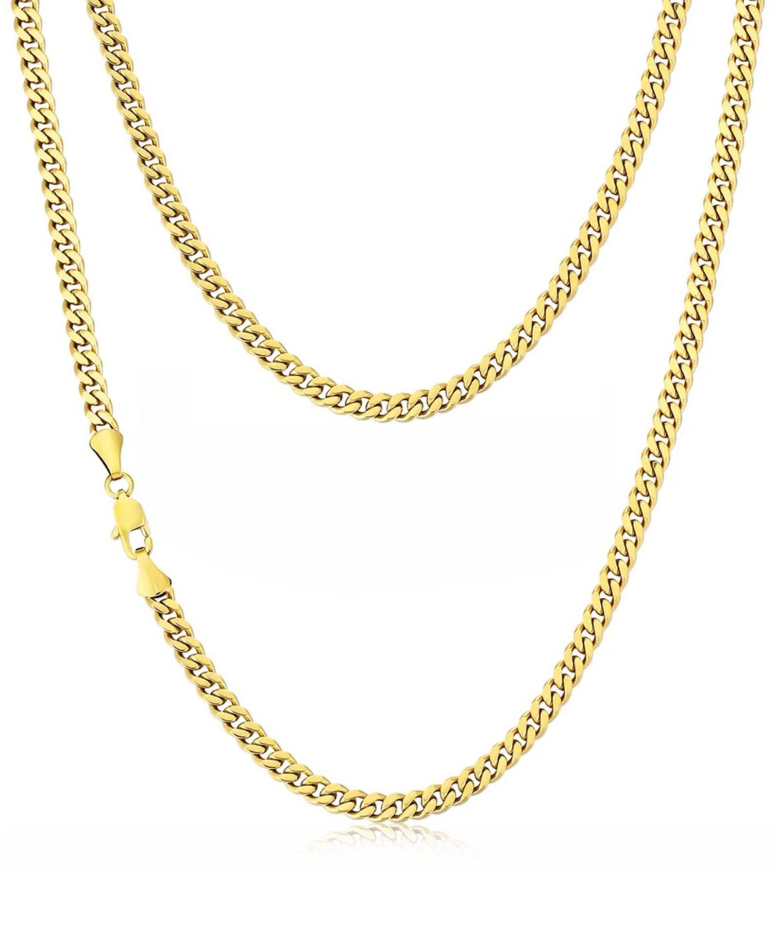 Мужская цепь Rhona Sutton Cuban Chain, позолота 14k