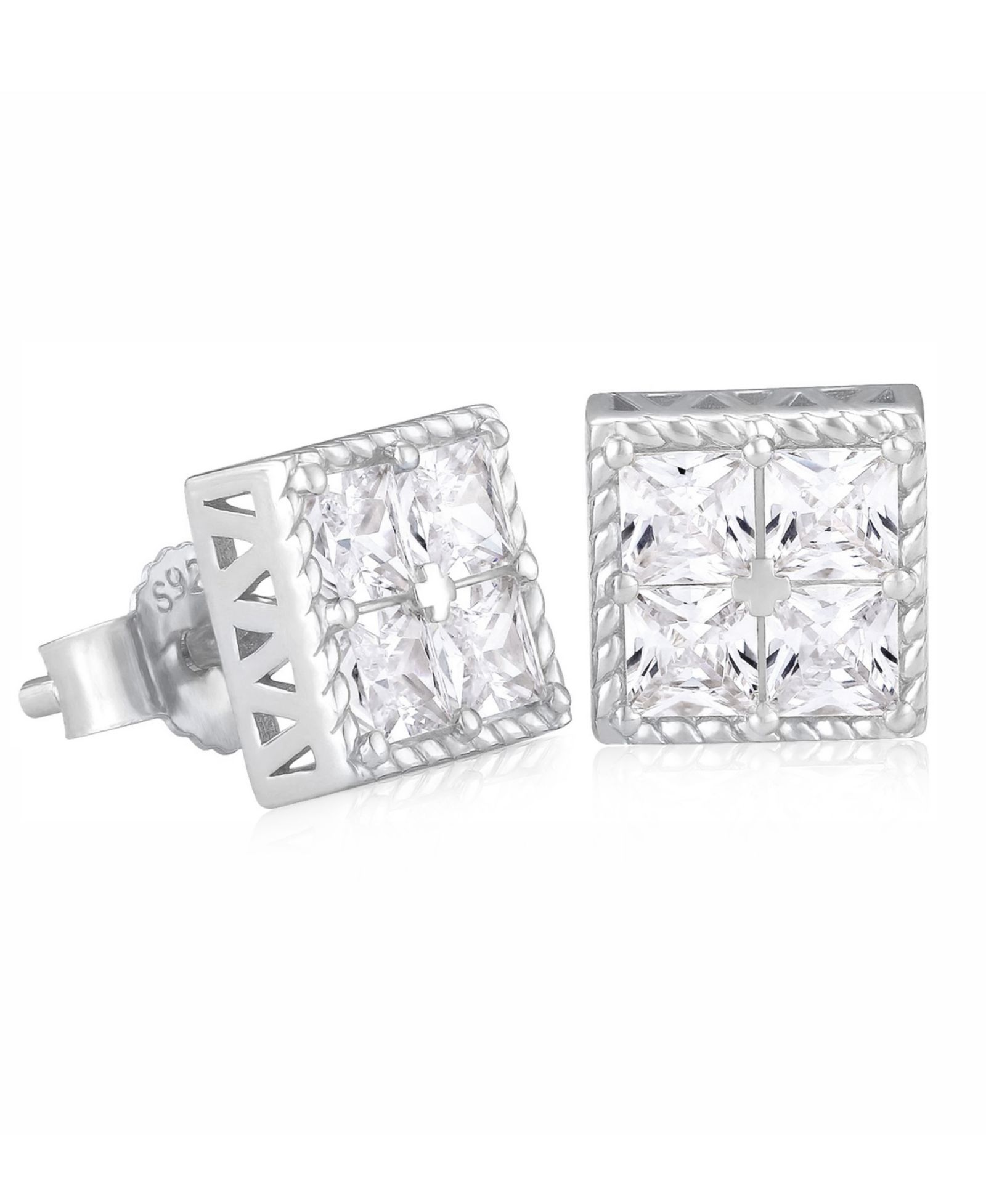 Rhona Sutton Men's Trogan Stud Earrings in Sterling Silver
