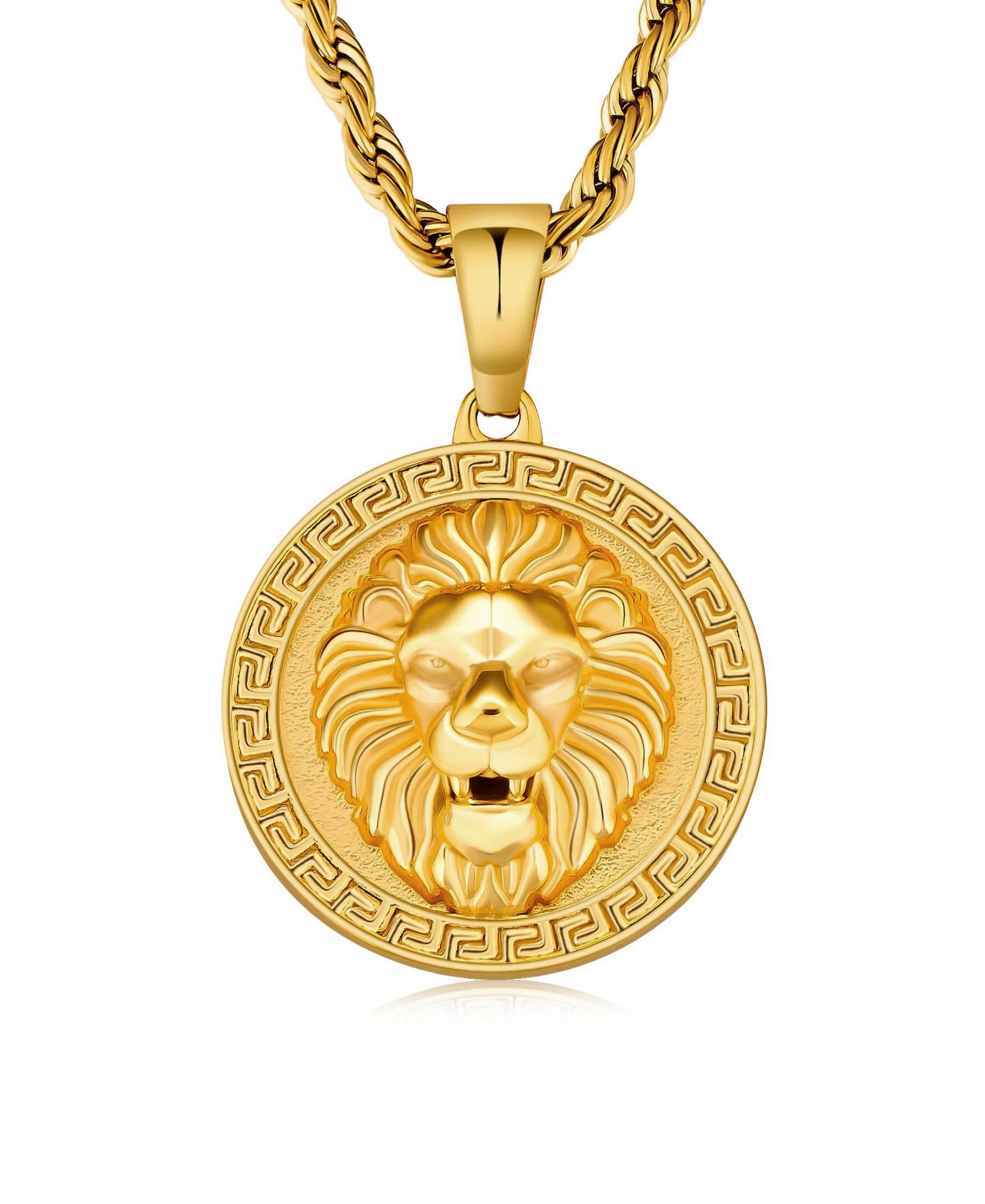 Rhona Sutton Мужской кулон Lion Kingdom Coin в позолоте 18k