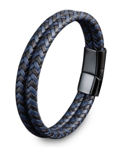 Браслет Rhona Sutton Men's Drakon Leather & Stainless Steel