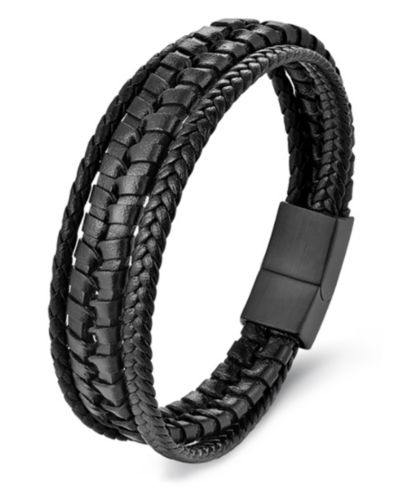 Мужской браслет Rhona Sutton Elysian Leather & Stainless Steel