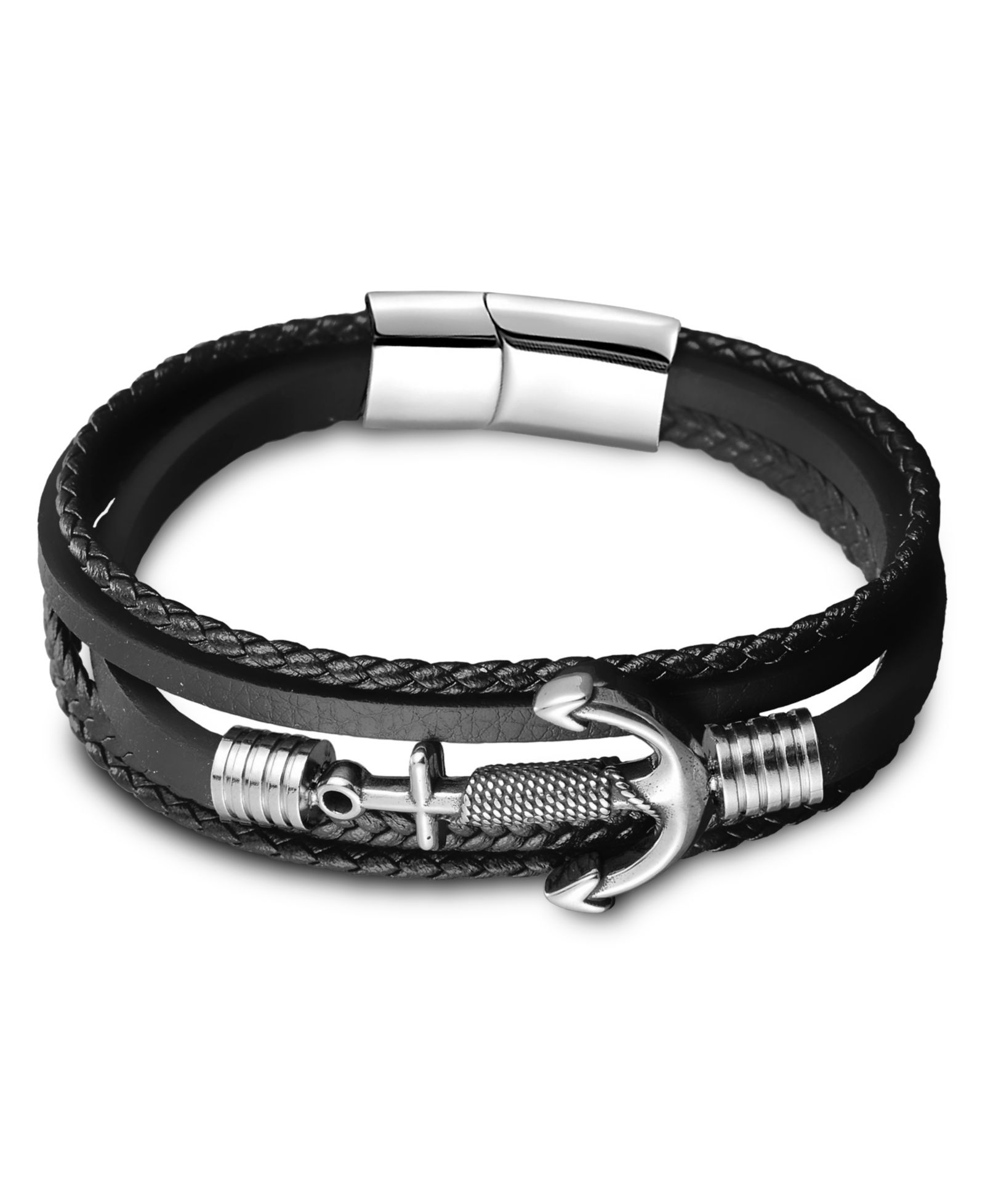 Rhona Sutton Men's Harbor Leather & Stainless Steel Bracelet