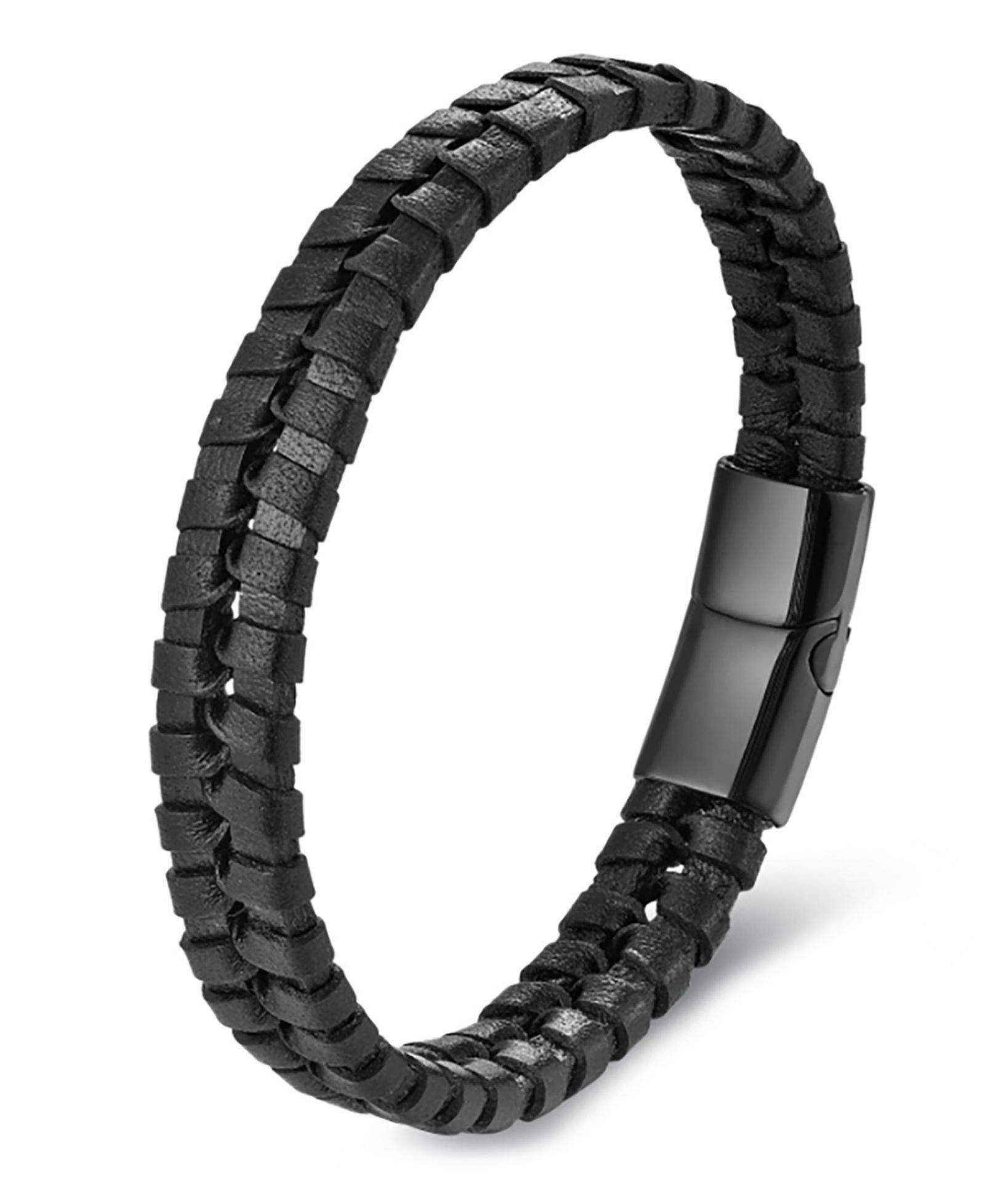 Rhona Sutton Men's Axion Leather & Stainless Steel Bracelet