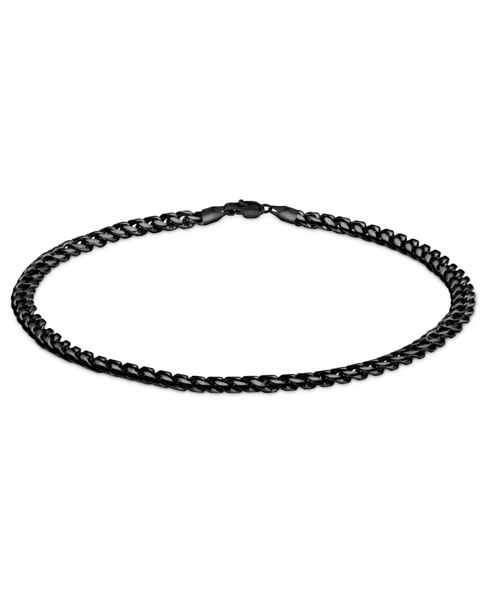 Мужской браслет Rhona Sutton Stainless Steel Black Plated Curb Chain