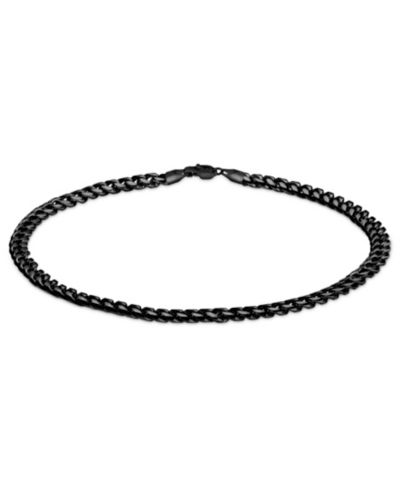 Мужской браслет Rhona Sutton Stainless Steel Black Plated Curb Chain