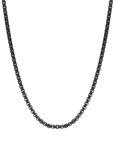 Rhona Sutton Мужская цепочка Rolo из нержавеющей стали 18" Black Plated