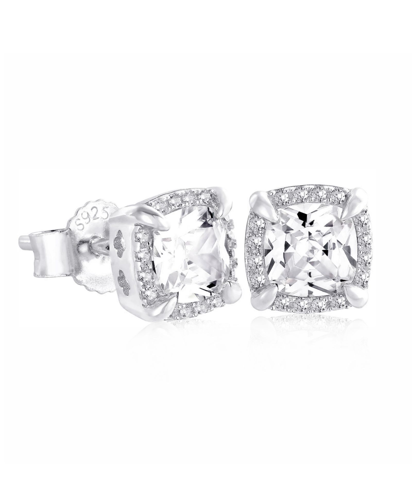 Rhona Sutton Men's Cubic Zirconia Talon Iced Stud Earrings in Sterling Silver