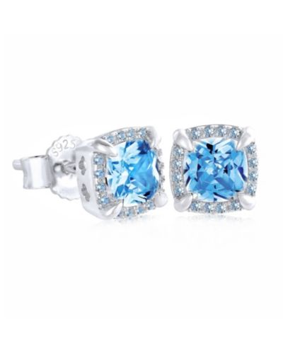 Серьги-гвоздики Rhona Sutton Cubic Zirconia Talon Iced Blue из стерлингового серебра