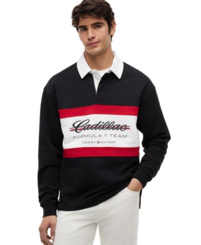 Tommy Hilfiger x Cadillac F1® Мужская поло-рубашка с панелями и надписью