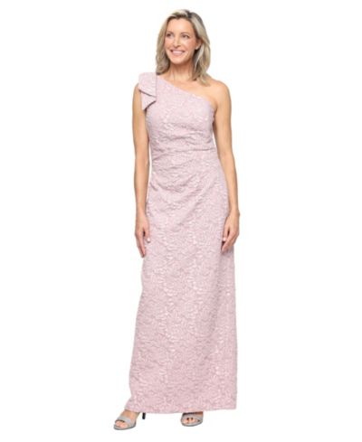 Женское бальное платье Alex Evenings Petite Embossed Column One Shoulder