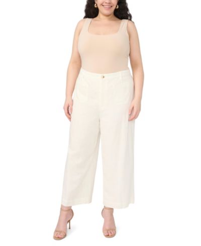 Vince Camuto Plus Size Front Patch Pocket Ankle-Length Pants