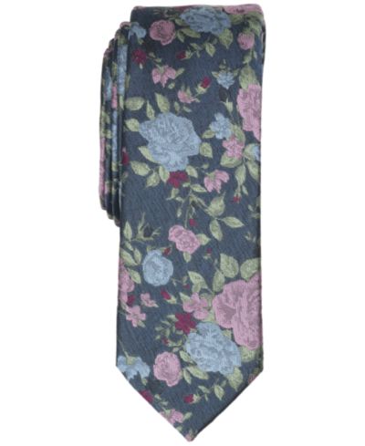 Bar III Men's Foster Floral Pattern Skinny Tie, Macy's Exclusive