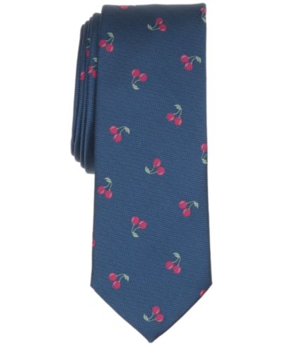 Мужской галстук Bar III Skinny-Fit Cherry Neat