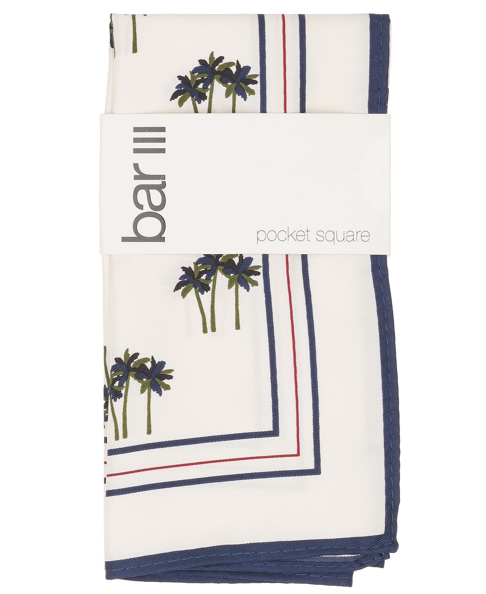 Bar III Men's Palm Printed Pocket Square, Macy's Exclusive