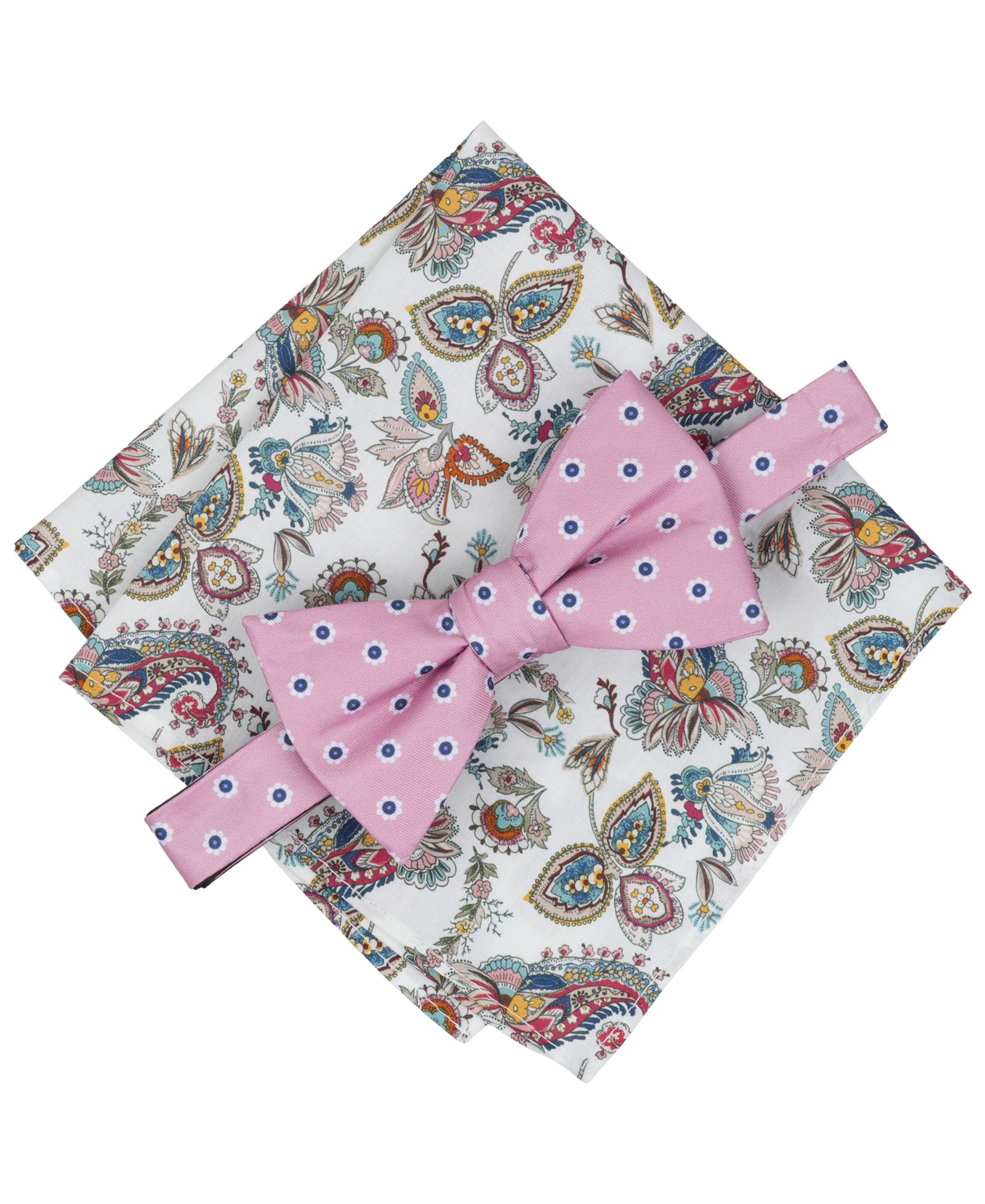 Мужской набор Bar III Elliot Dotted Bow Tie & Floral Pocket Square 2-Piece Set