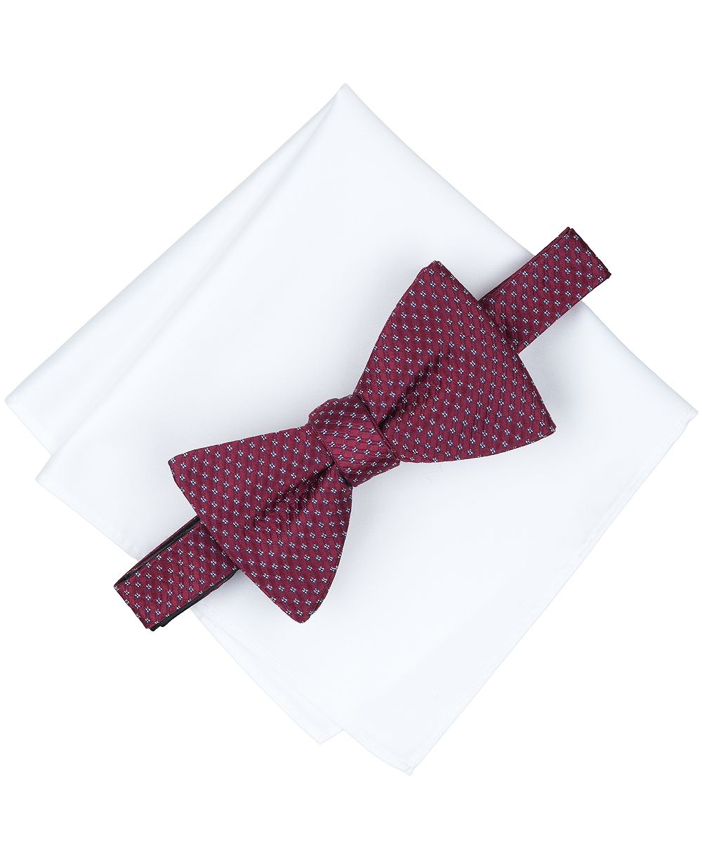Alfani Men's Printed Bow Tie and Pocket Square Set, Created for Macy's