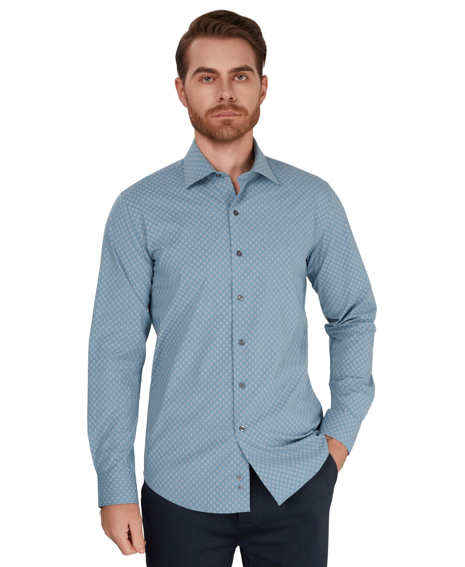 Рубашка Alfani Men's Diamond Spot Slim-Fit