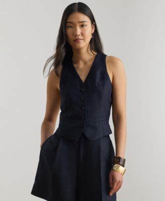 Lauren Ralph Lauren Женский жилет с V-образным вырезом без рукавов
