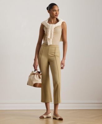 Женские брюки Lauren Ralph Lauren из твилла с расклешенным низом