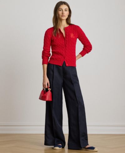 Lauren Ralph Lauren Women's Twill Wide-Leg Pants