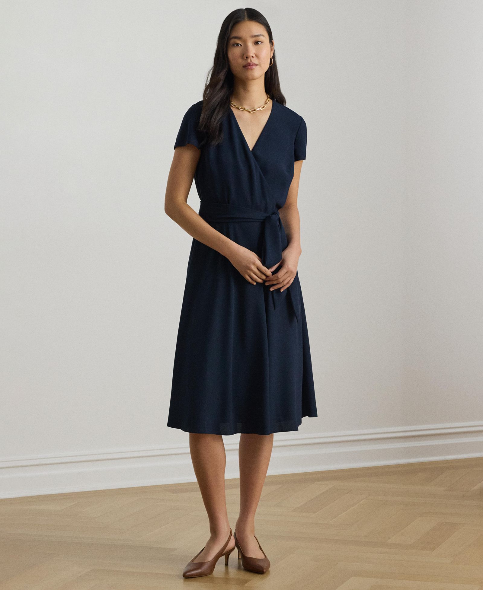 Lauren Ralph Lauren Женское платье А-силуэта с V-образным вырезом