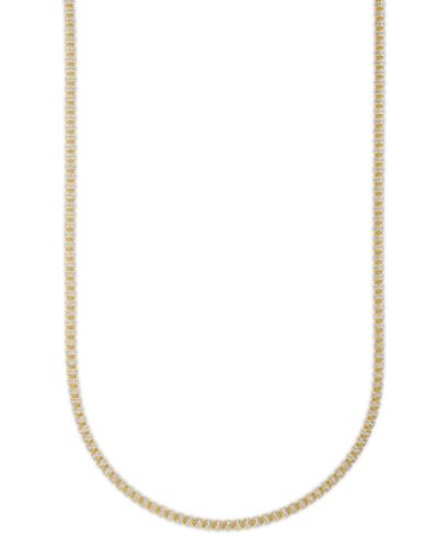 Macy's Men's Diamond-Cut Ice Chain Necklace in 14k Gold Over Sterling Silver, 20"