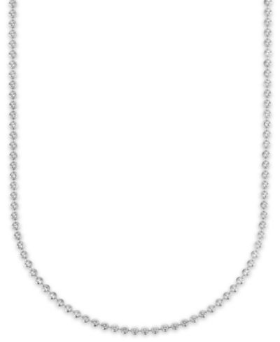 Macy's Men's Polished Moon Bead Chain Necklace in Sterling Silver