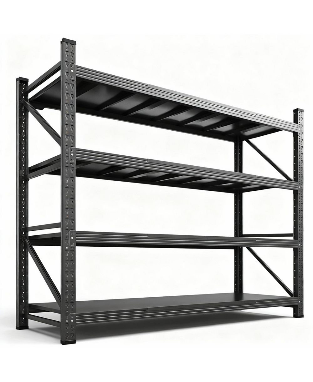 YIGII Heavy Duty 71.3" W x 70" H Garage Shelving, 4-Tier, Adjustable, 5000 lbs Capacity