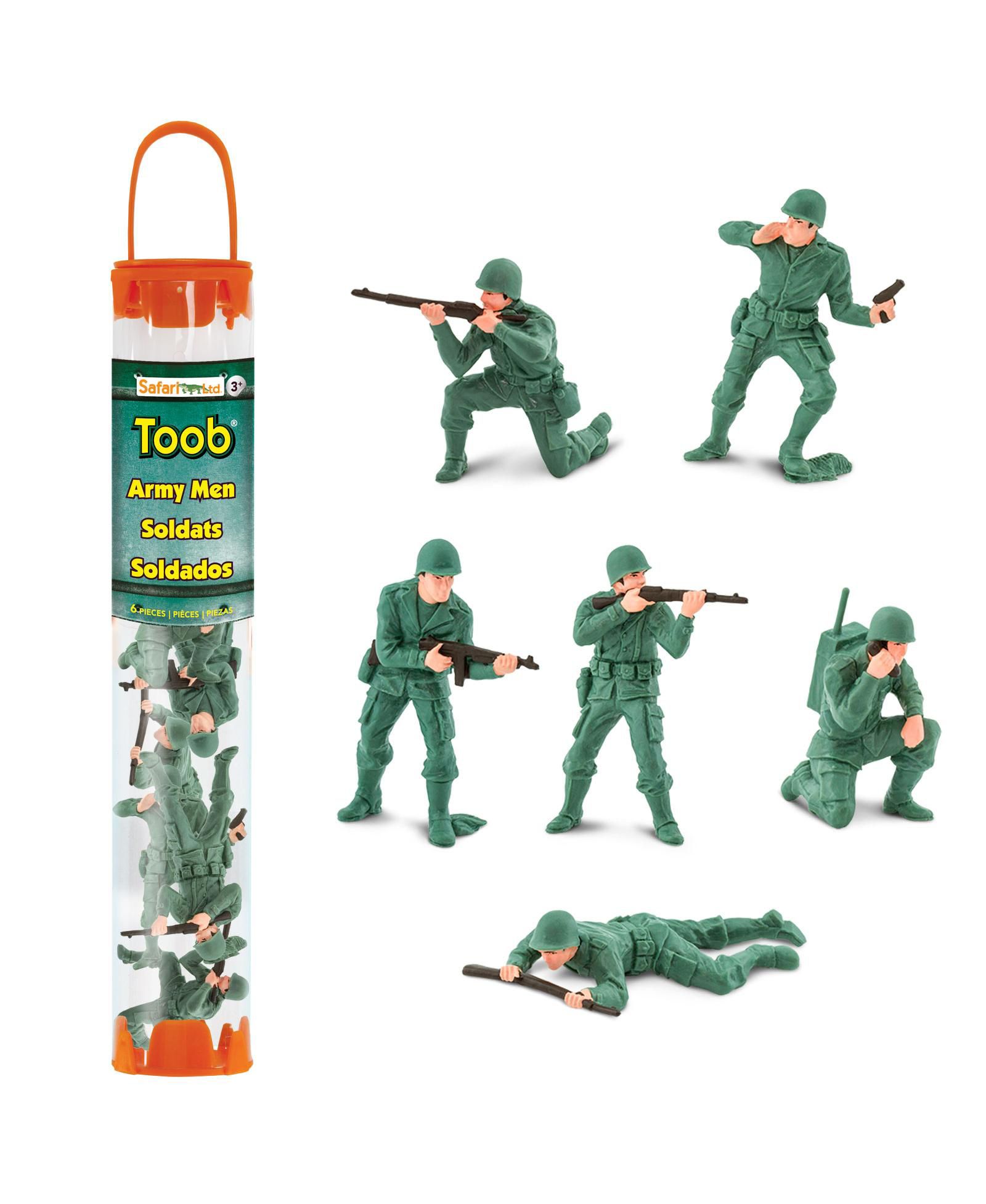 Safari Ltd. WWII Army Men Раскрашенные вручную дизайнерские фигурки, набор из 6 штук, 3 года и старше