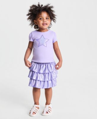 Epic Threads Детский набор из футболки со звездами и шорт-юбки Sparkle Tiered, 2-Piece Set