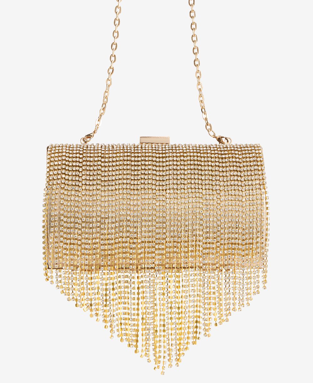 I.N.C. International Concepts Ranndi Fringe Mini Evening Clutch Handbag