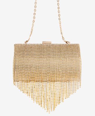 I.N.C. International Concepts Ranndi Fringe Mini Evening Clutch Handbag