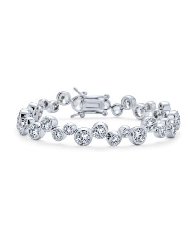 Браслет Bling Jewelry Zig Zag Geometric Cubic Zirconia Bubble Tennis Bracelet