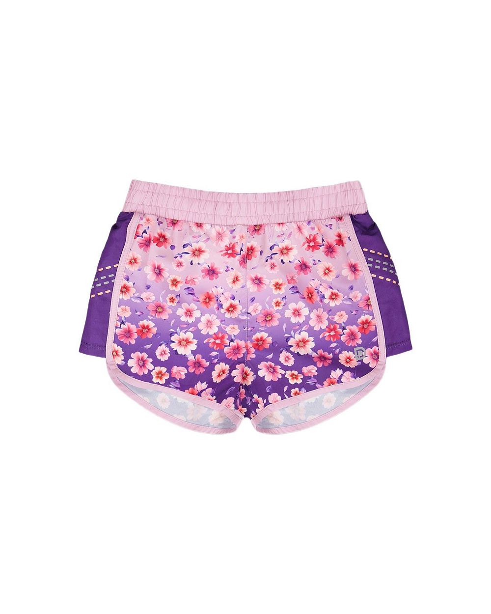 Deux par Deux спортивные шорты для девочек из полиэстера, градиент Mauve Floral