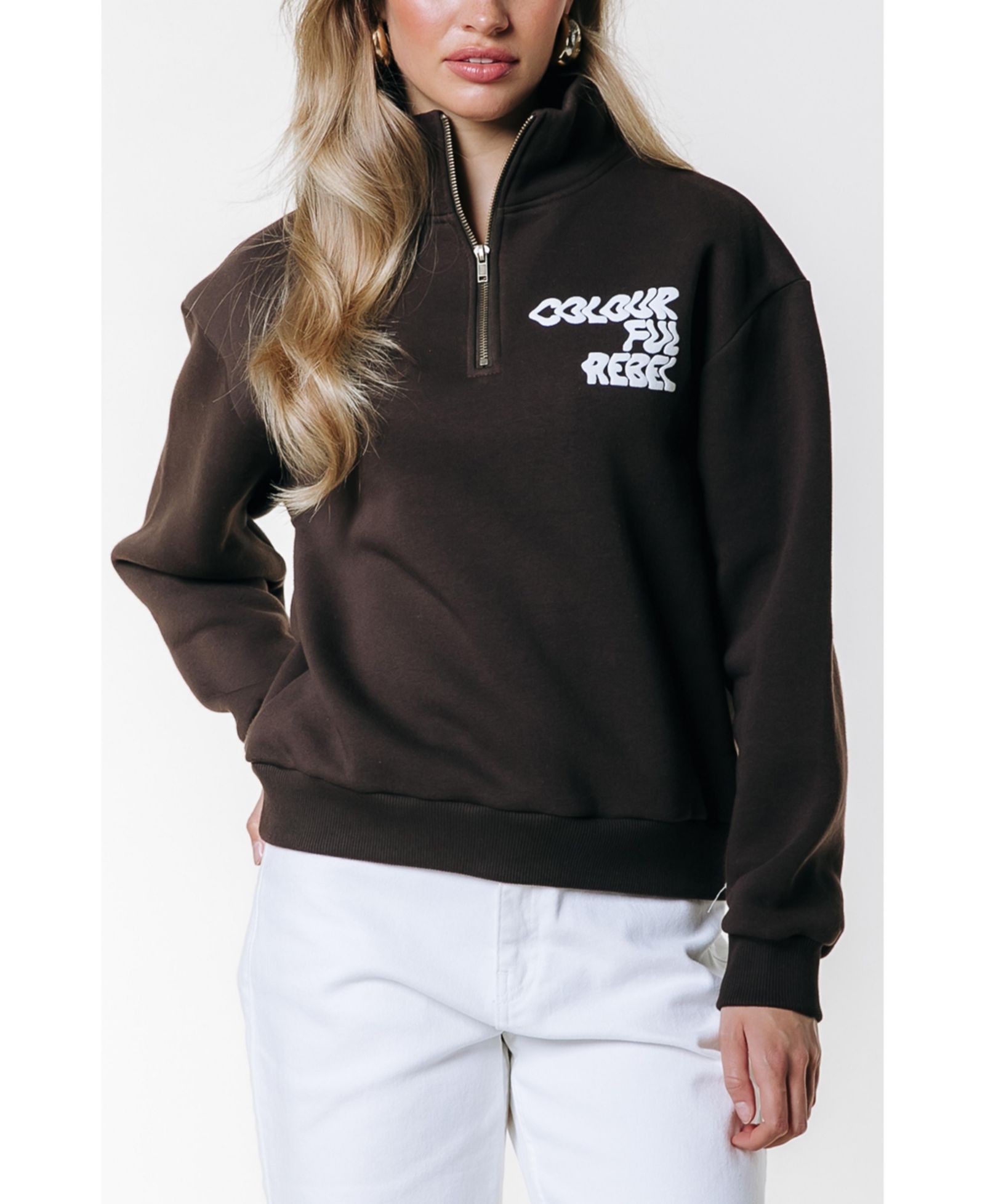 Colourful Rebel Женский свитшот Uni Logo Wave Zip