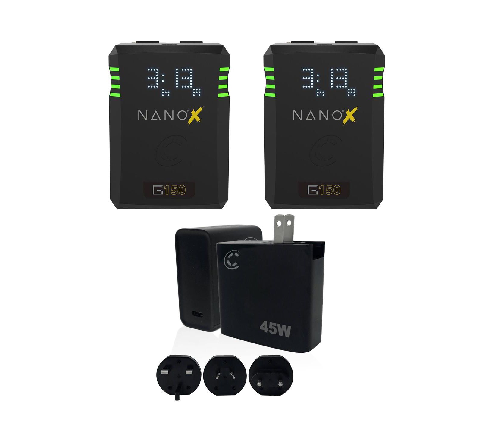 Смарт-аккумулятор Core SWX NANOX Micro 150 150Wh 14.8V 9900mAh Gold-Mount с зарядным устройством USB-C PD