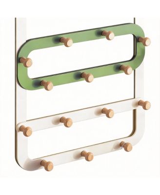 YIGII 14 Hooks Door Rack - Quiet, Ergonomic, Protective, Modern