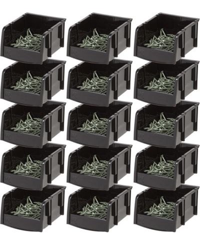 Органайзер для хранения IRIS Stackable Bins, Plastic Front Shelf Bin
