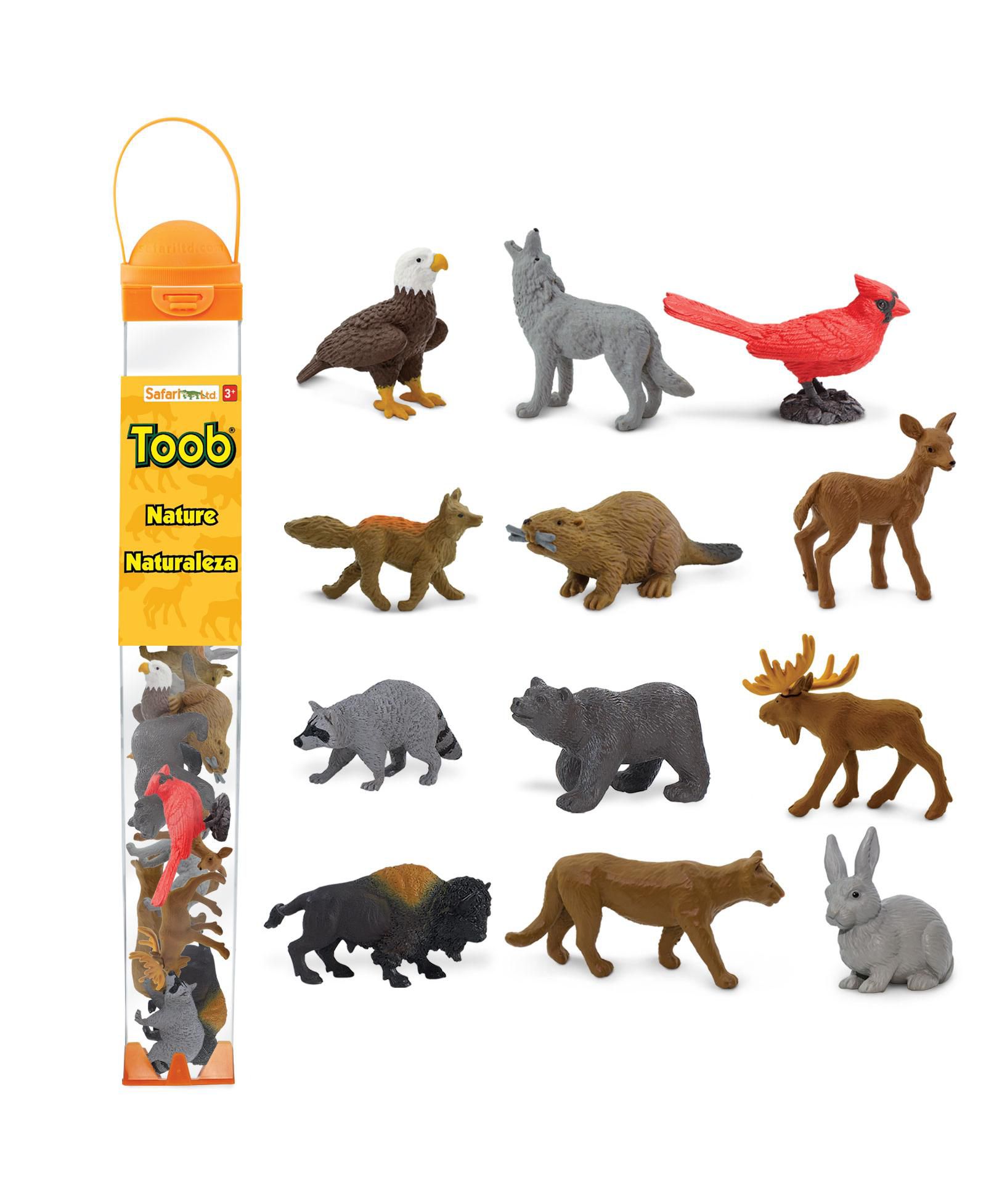 Safari Ltd. Набор фигурок животных Nature TOOB 12 шт.