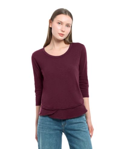 WILT Women's Sleeve Mock Layer Tee