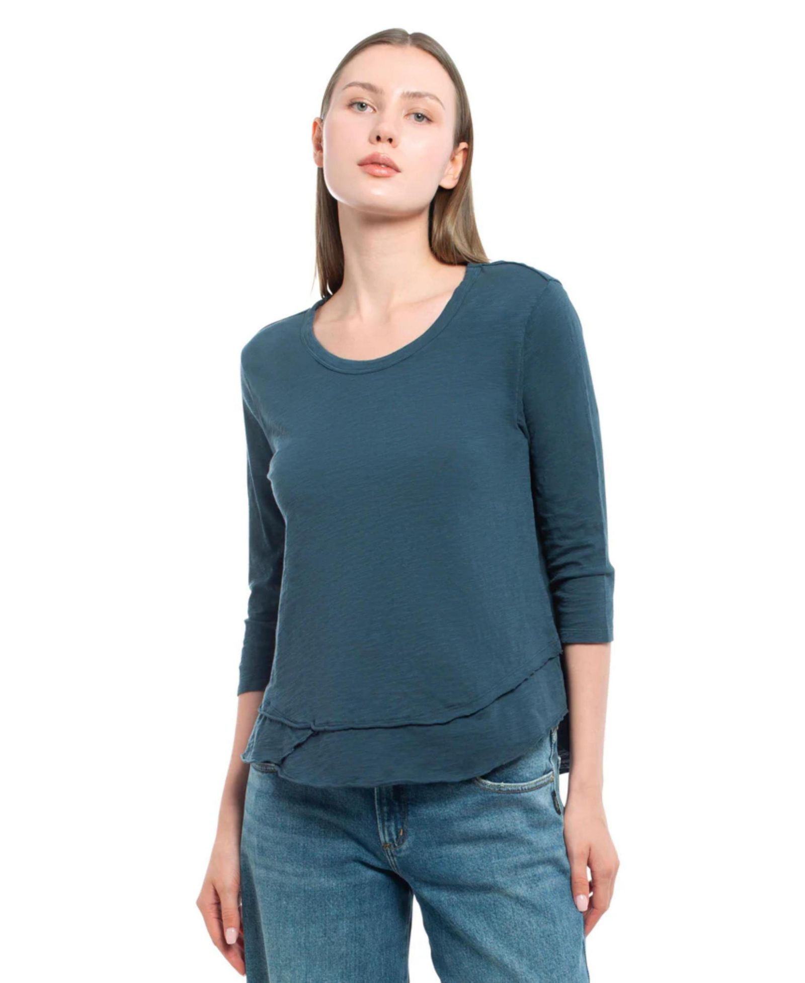 WILT Women's Sleeve Mock Layer Tee
