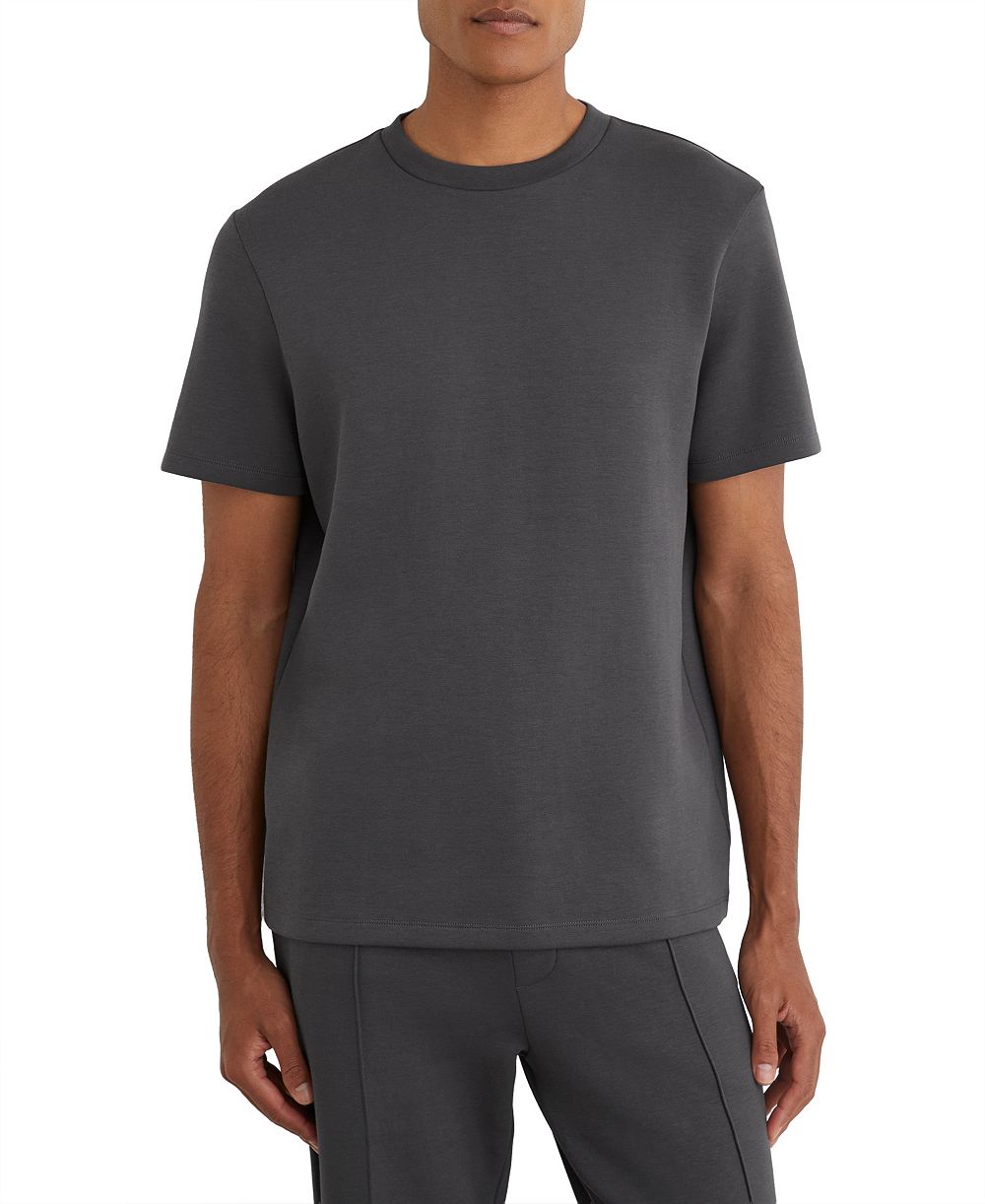 REISS Men's Barton Premium Modern-Fit Interlock T-Shirt
