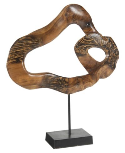 Резное изделие Phillips Collection Swirl из тика на подставке