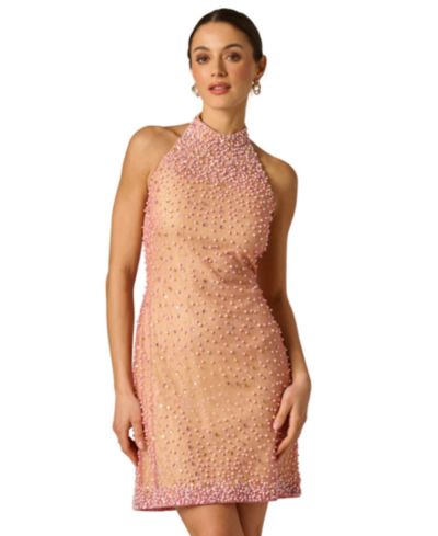 Adrianna Women's Embellished Halter Neck Swing Dress