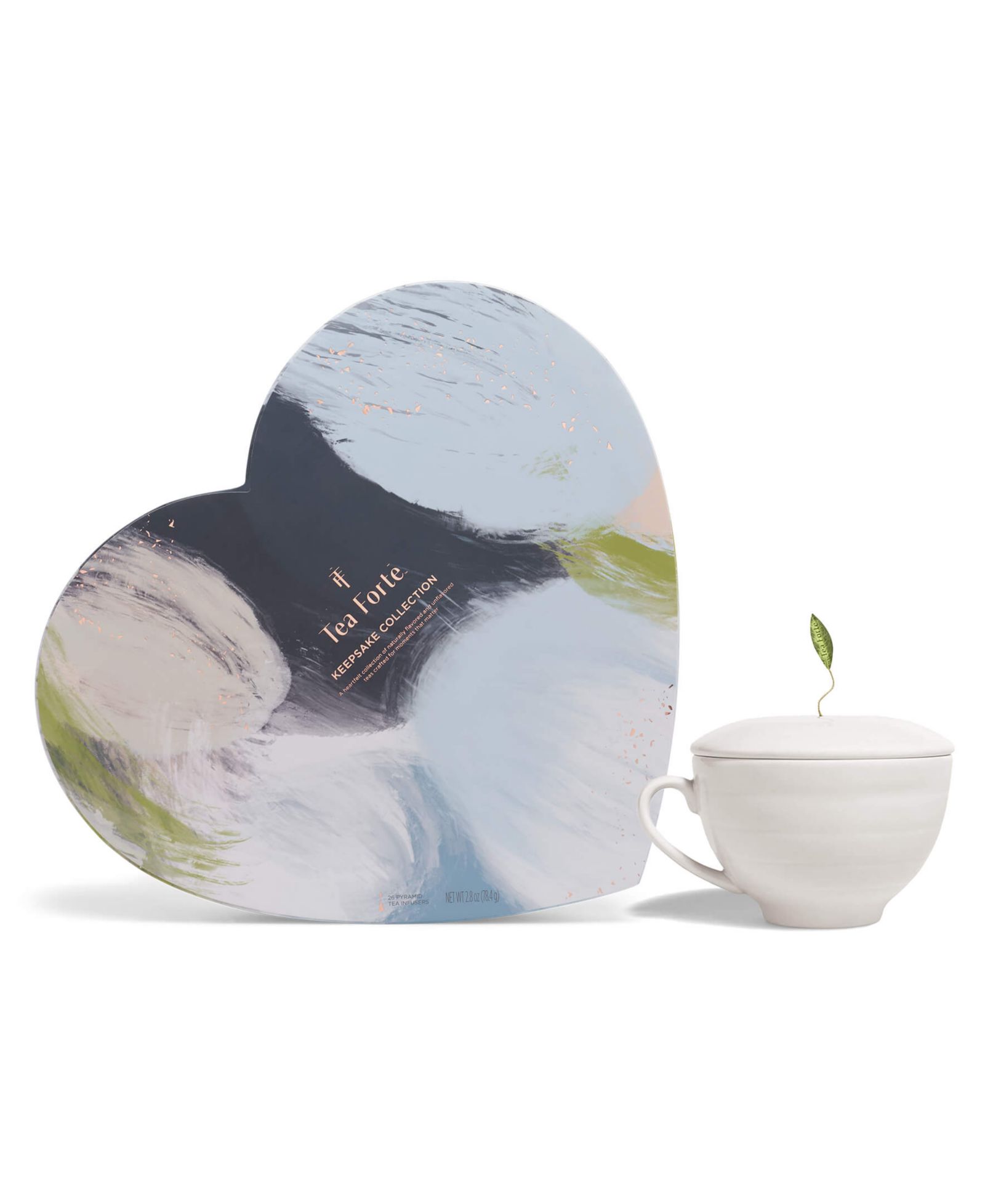 Tea Forte Keepsake Collection and White Cafe Cup, 26 Pyramid Infusers