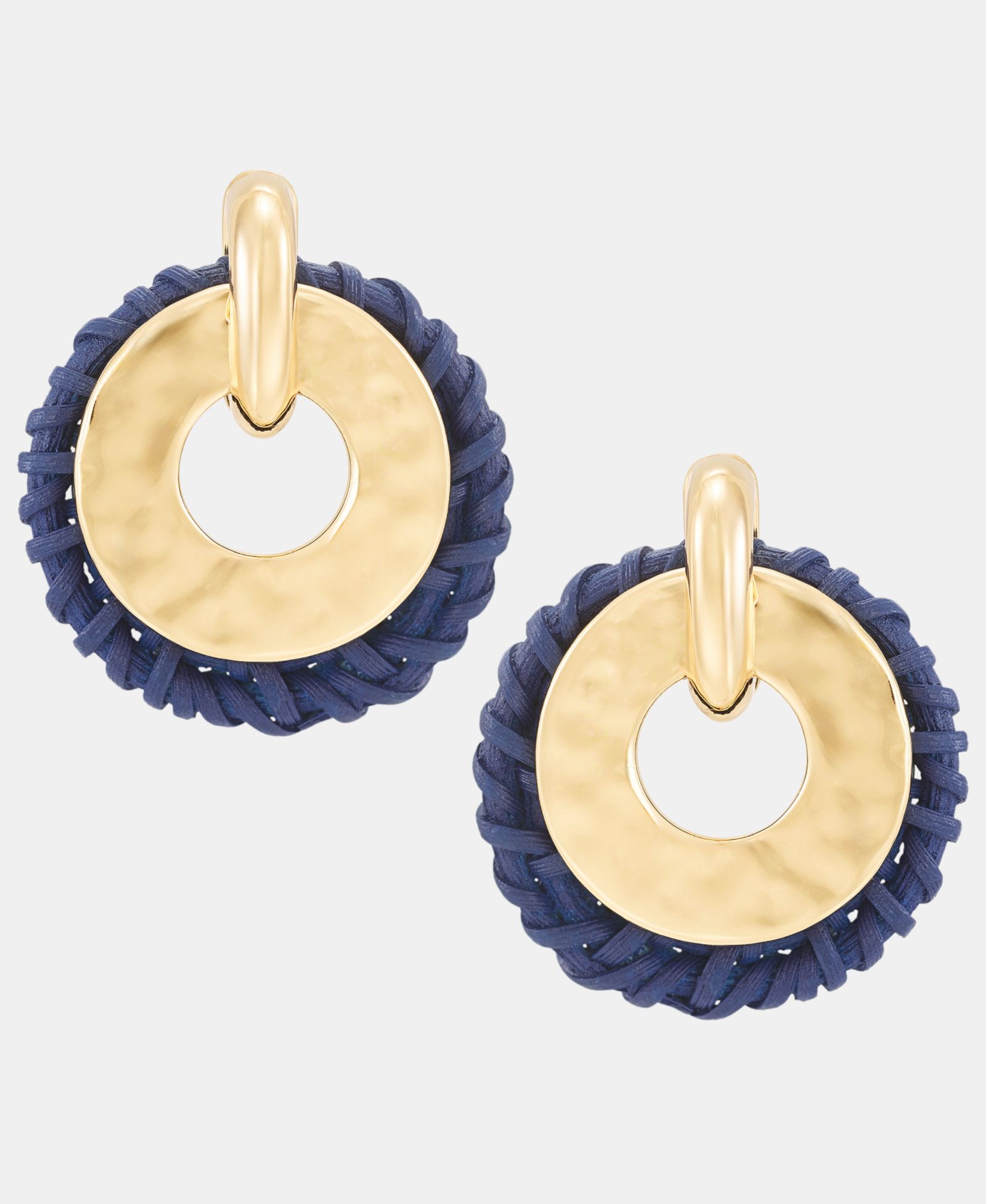 Style & Co Gold-Tone Braided Doorknocker Earrings, Macy's Exclusive