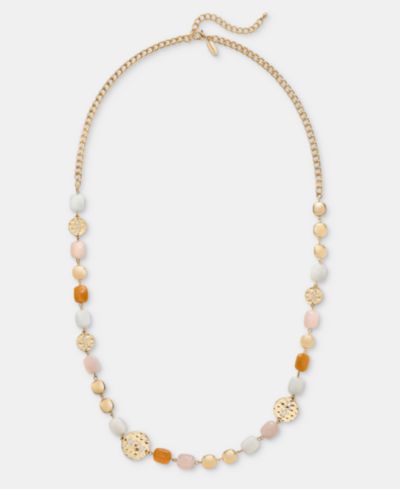 Style & Co Ожерелье с золотистым оттенком и бисером, 36"